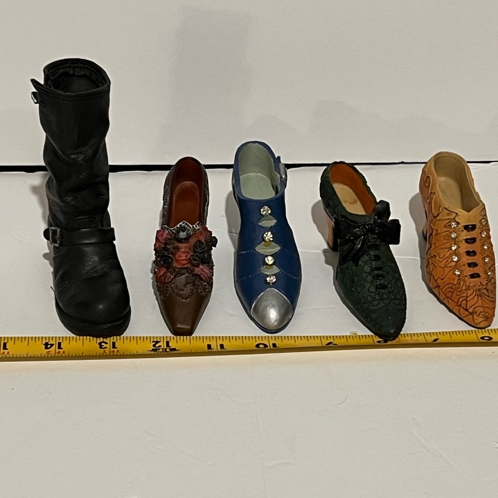 Lot of 4 Vintage My Treasure Shoes  And Just The Right Motorcycle Boot.